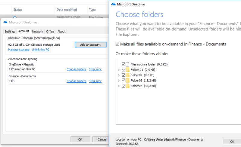 windows explorer sync folders