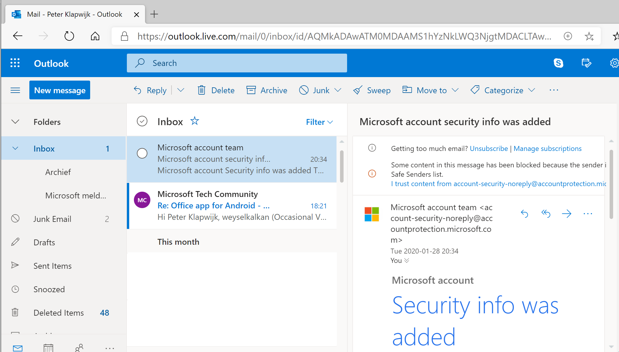 outlook group email account