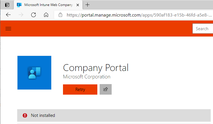 Company Portal offline App Fails To Install When Deployed With 